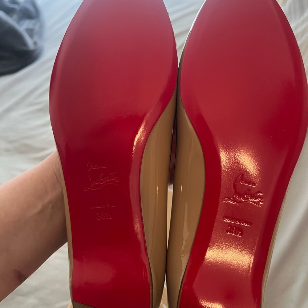Christian Louboutin Red Sole Tan Heels